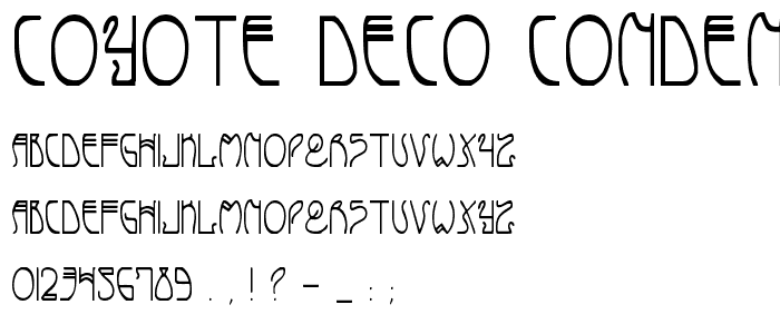 Coyote Deco Condensed font